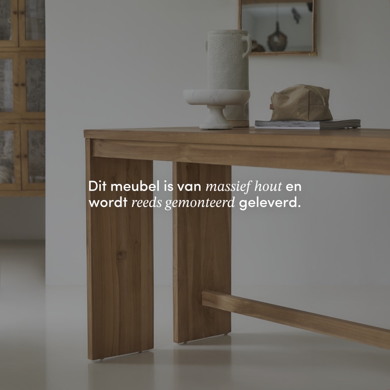 Eden - Bureau van massief teakhout met ladeblok